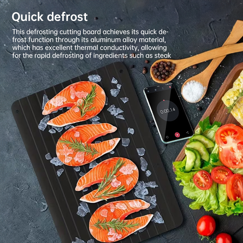 Quick Thawing Tray | Large Size with Groove Design - Image 6