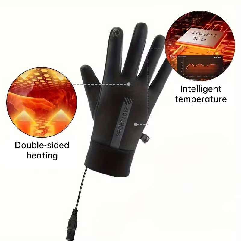 USB Rechargeable Heated Gloves - Image 7