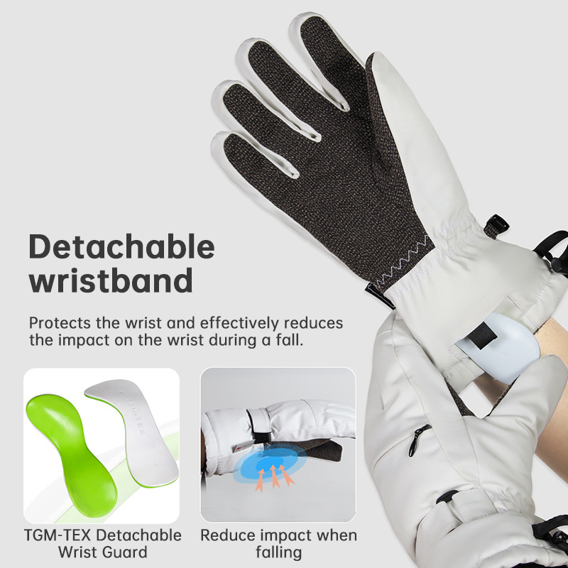 Ski Gloves with Built-in Wrist Guards - Image 8
