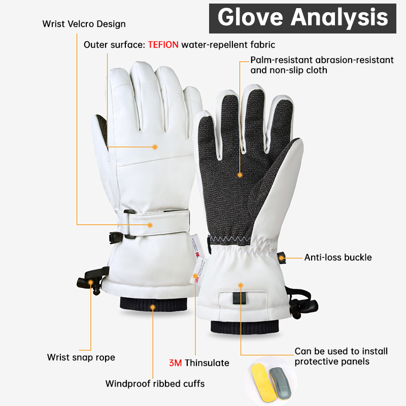 Ski Gloves with Built-in Wrist Guards - Image 10