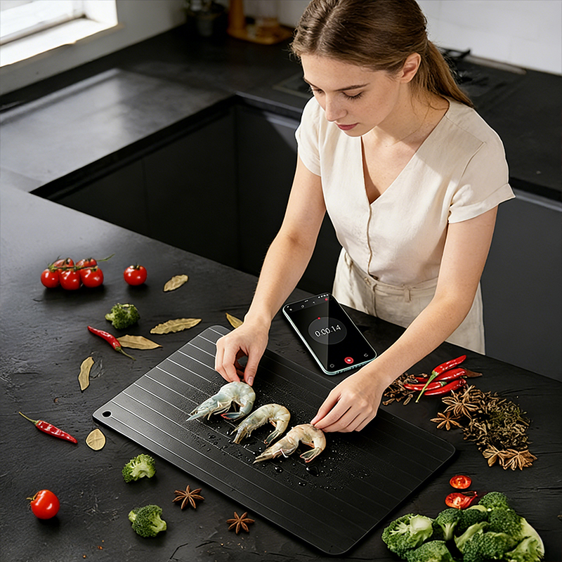 Quick Thawing Tray | Large Size with Groove Design - Image 3