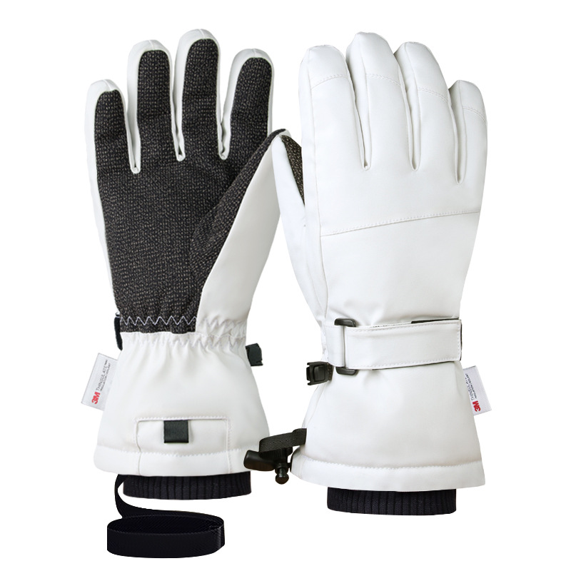 Ski Gloves with Built-in Wrist Guards