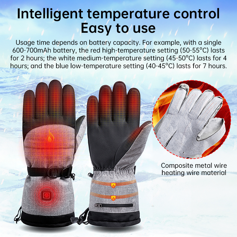 Waterproof Winter Warm Rechargeable Gloves - Image 12
