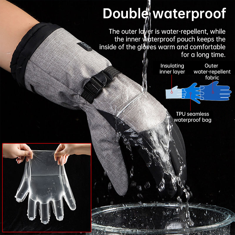 Waterproof Winter Warm Rechargeable Gloves - Image 11