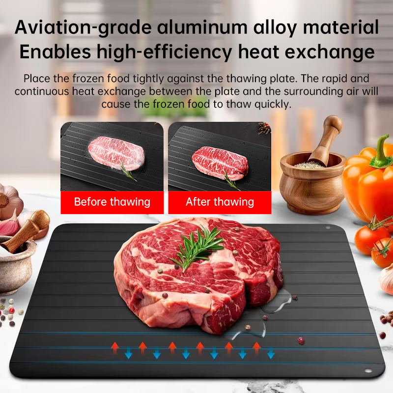 Quick Thawing Tray | Large Size with Groove Design - Image 7