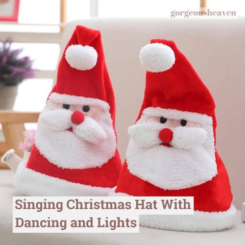 Soft Kawaii Plush Movable Christmas Hat - Image 3