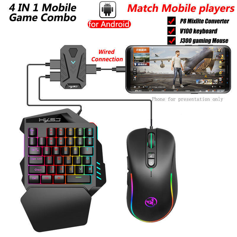 Wired Android Throne One Handed Keyboard And Mouse Set - Image 2