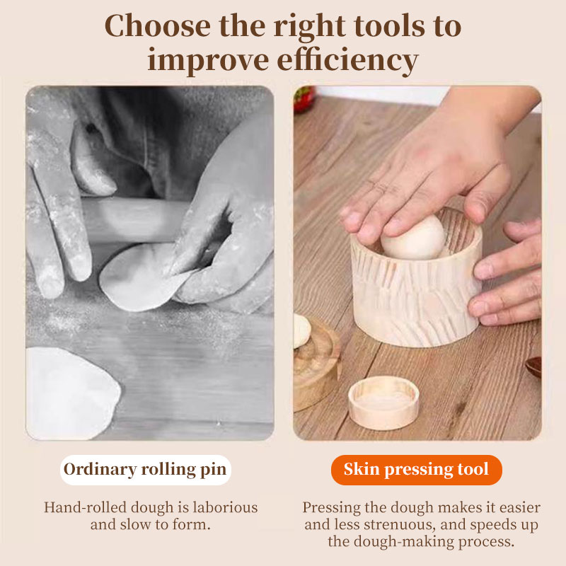Hand-Held Wood Dumpling Maker Press - Image 5