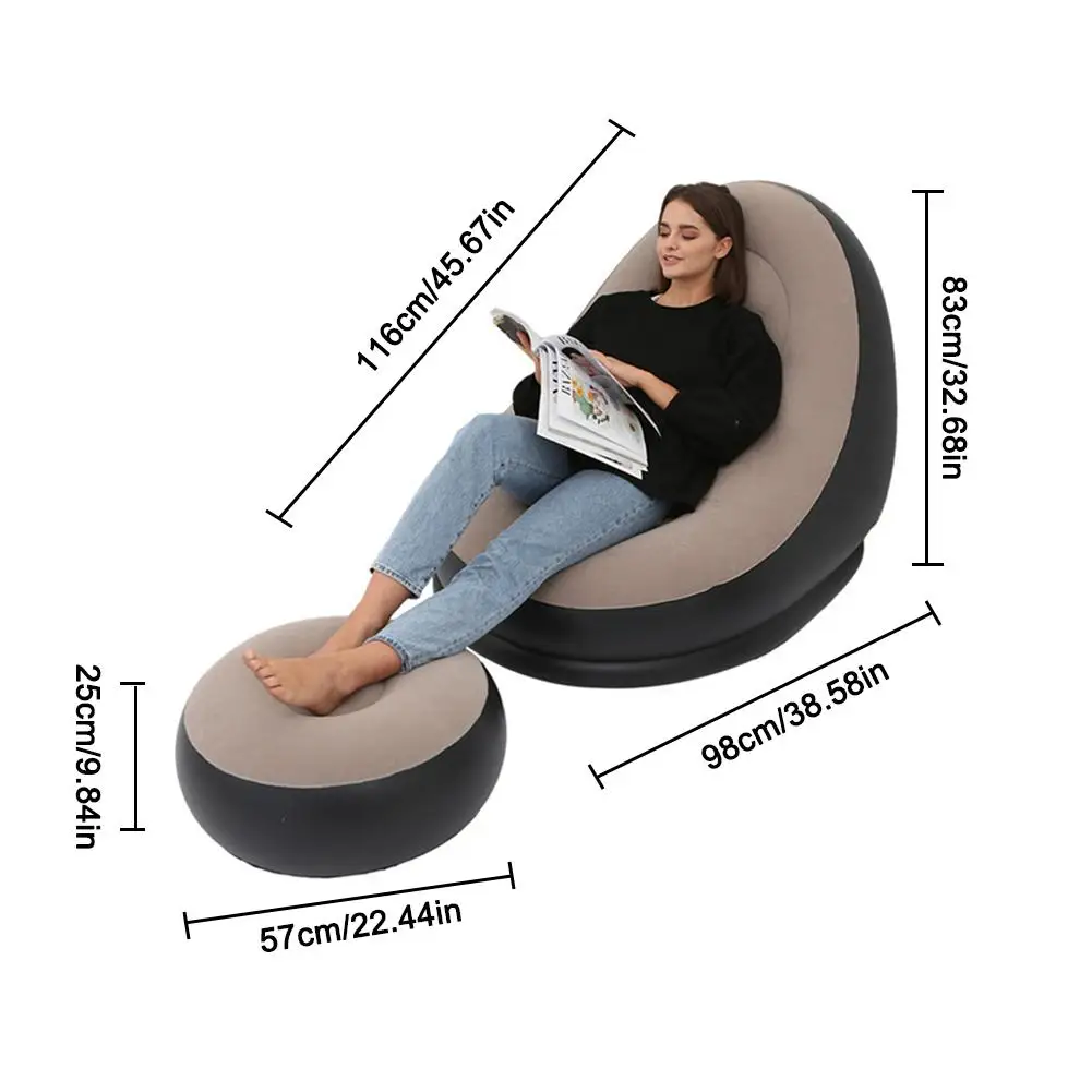 Inflatable Air Mattress Lazy Sofa Deck Chair - Image 4