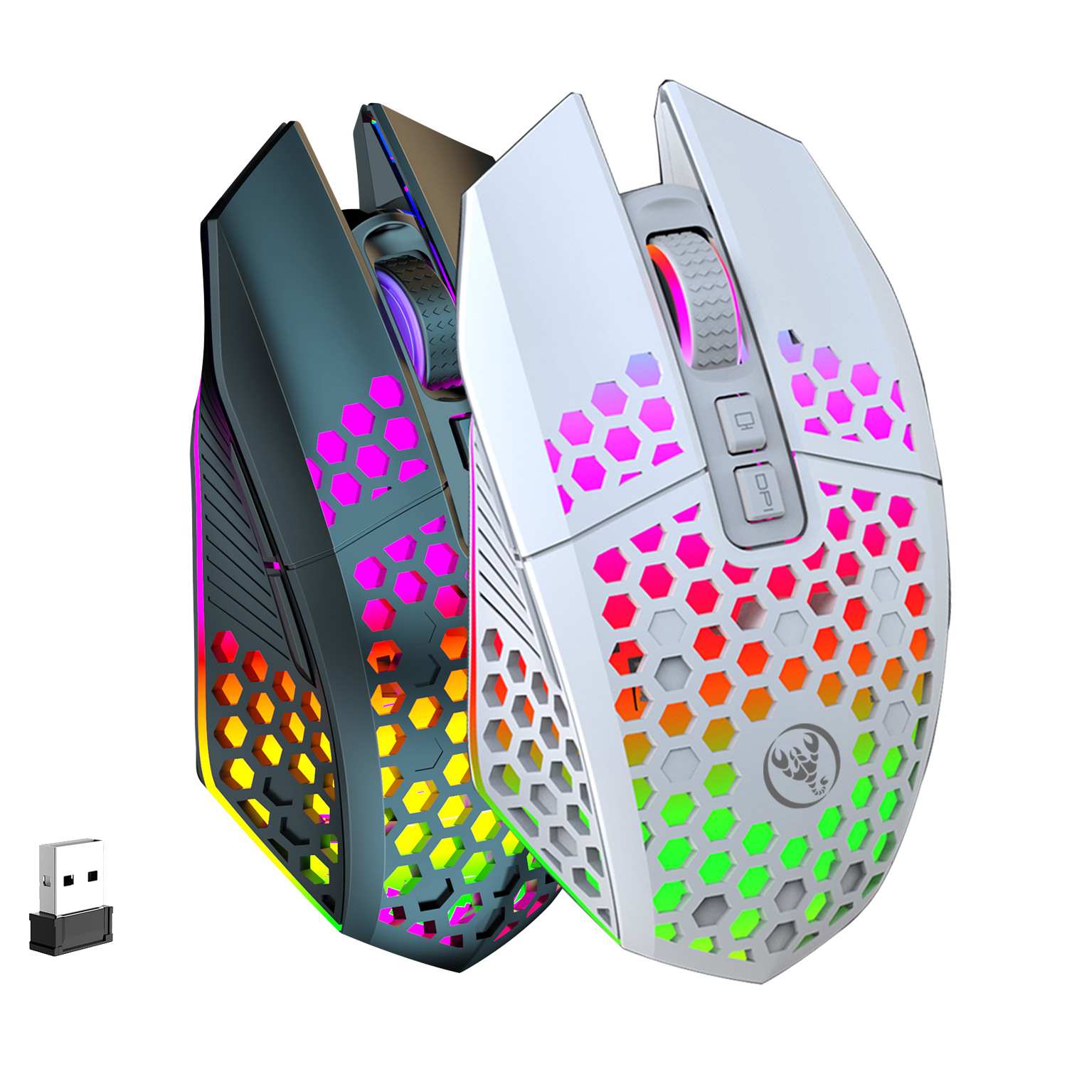 Lightweight Hollow Hole Mouse, Wireless Rechargeable - Image 5