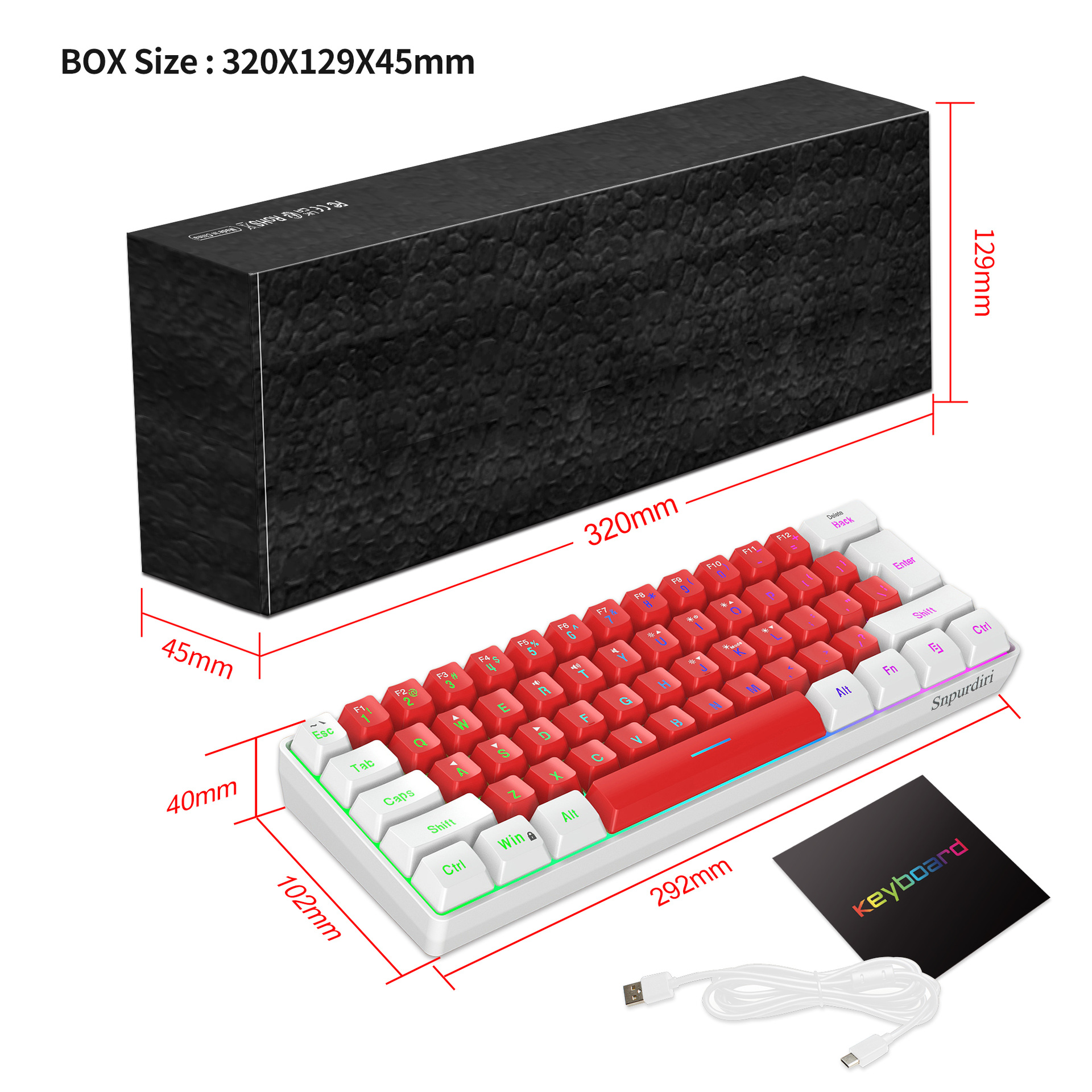 61 Key Keyboard With Mini Minimalist Keyboard - Image 6