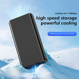 Thunderbolt 4 USB 4 Portable Hard Drive Box With Fan