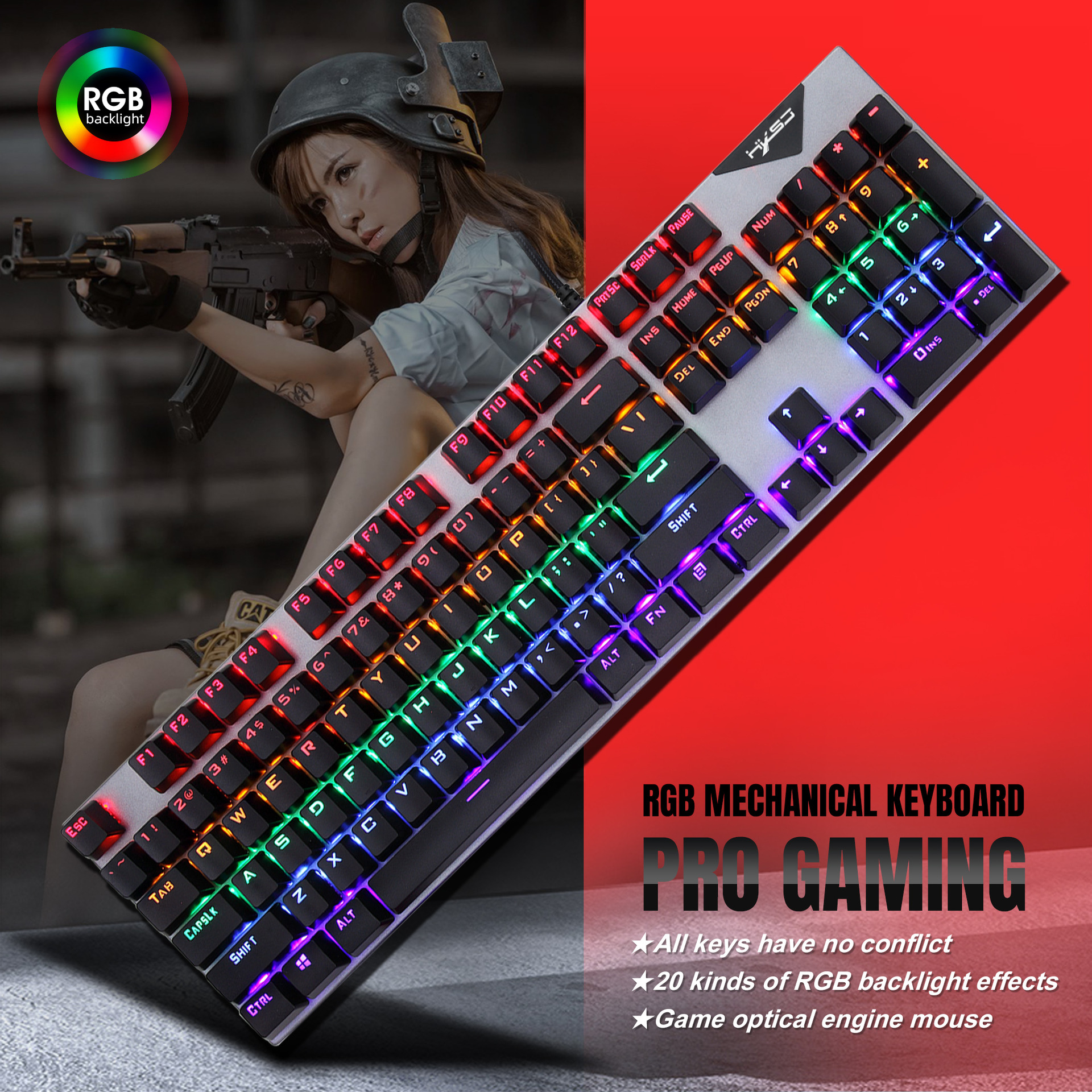 Backlit Mechanical Keyboard And Mouse - Image 4