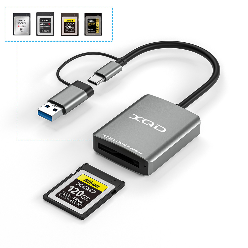 Type-C to XQD Card USB 3.0 High-Speed Card Reader