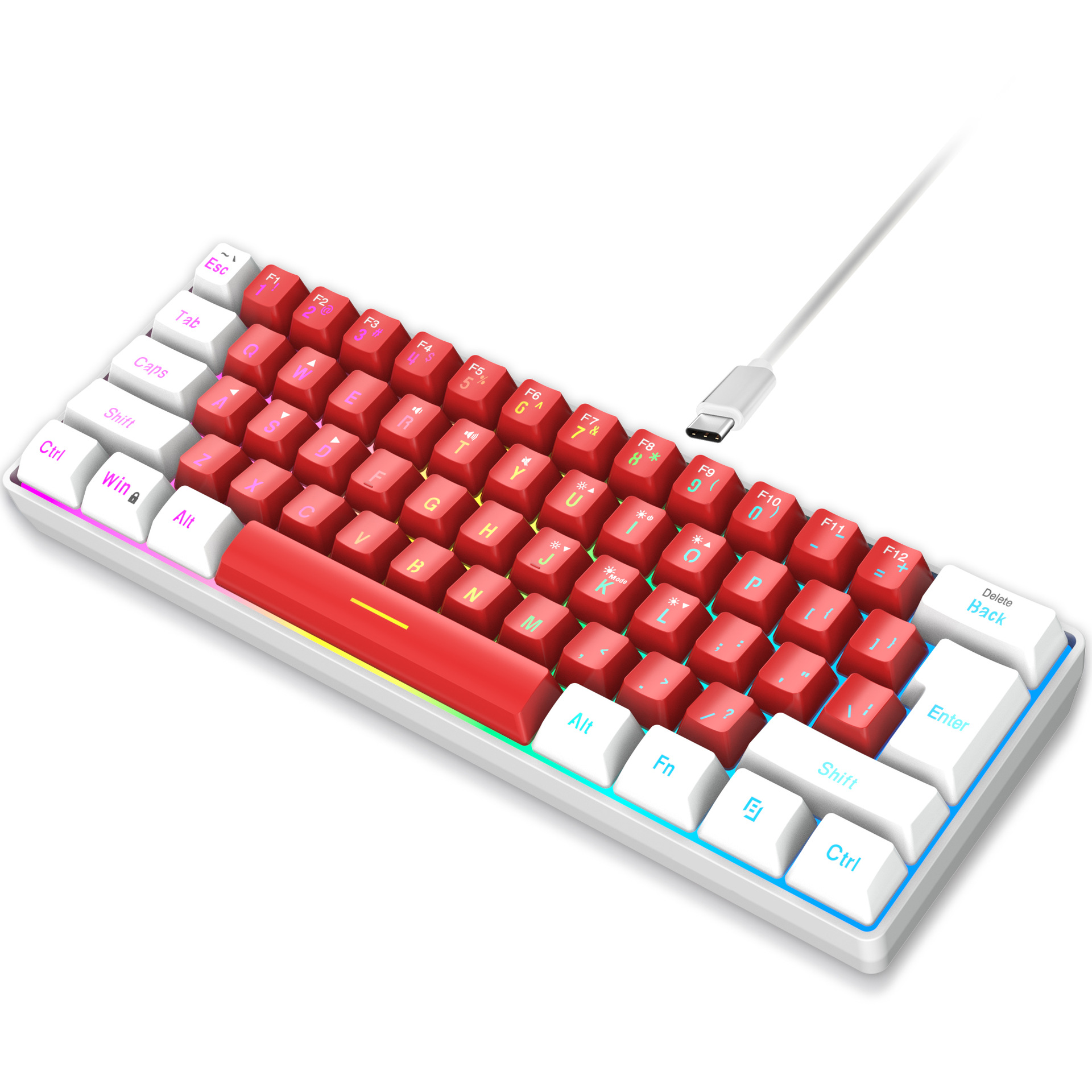 61 Key Keyboard With Mini Minimalist Keyboard