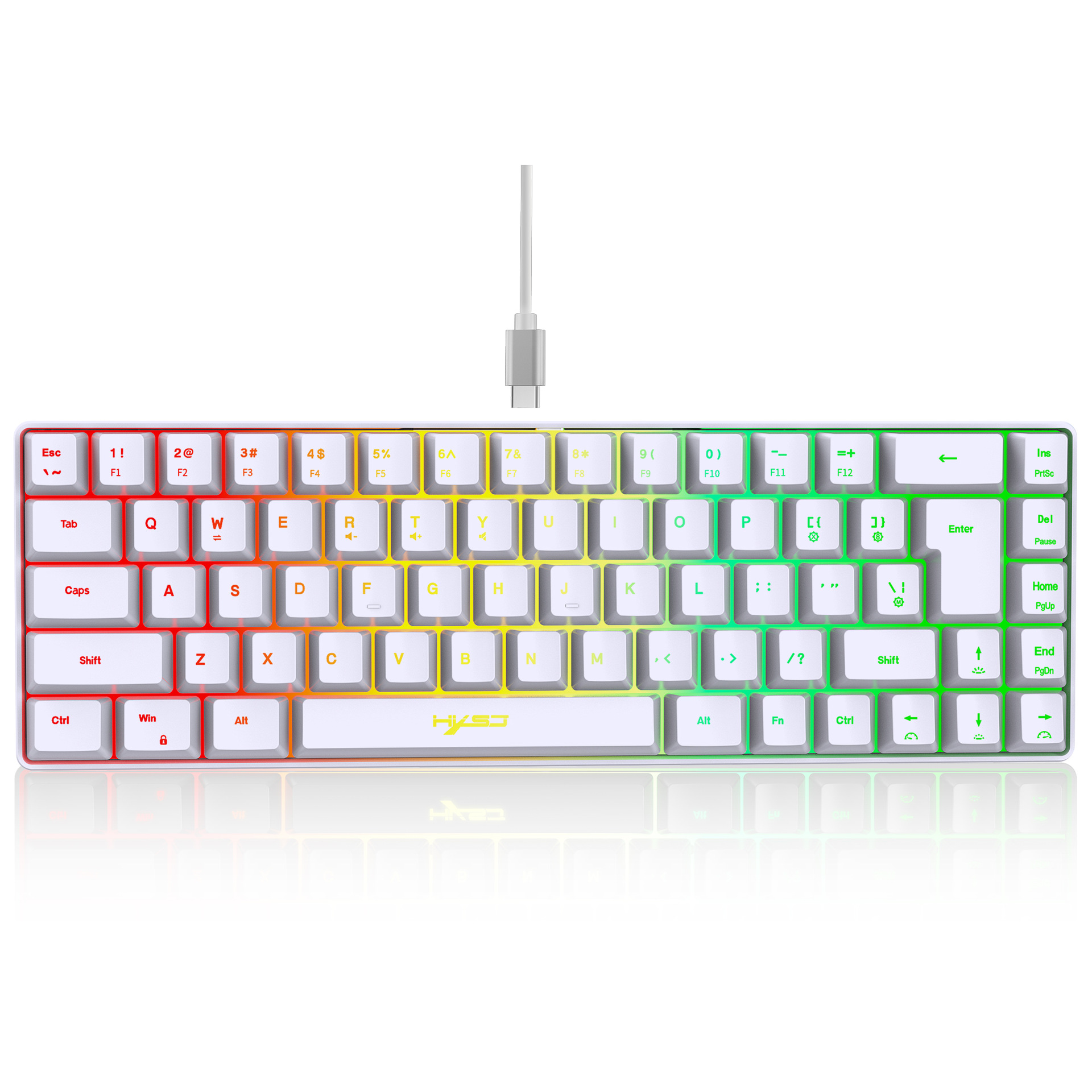 Mini 68 Key Mechanical Texture Film Gaming Keyboard - Image 5