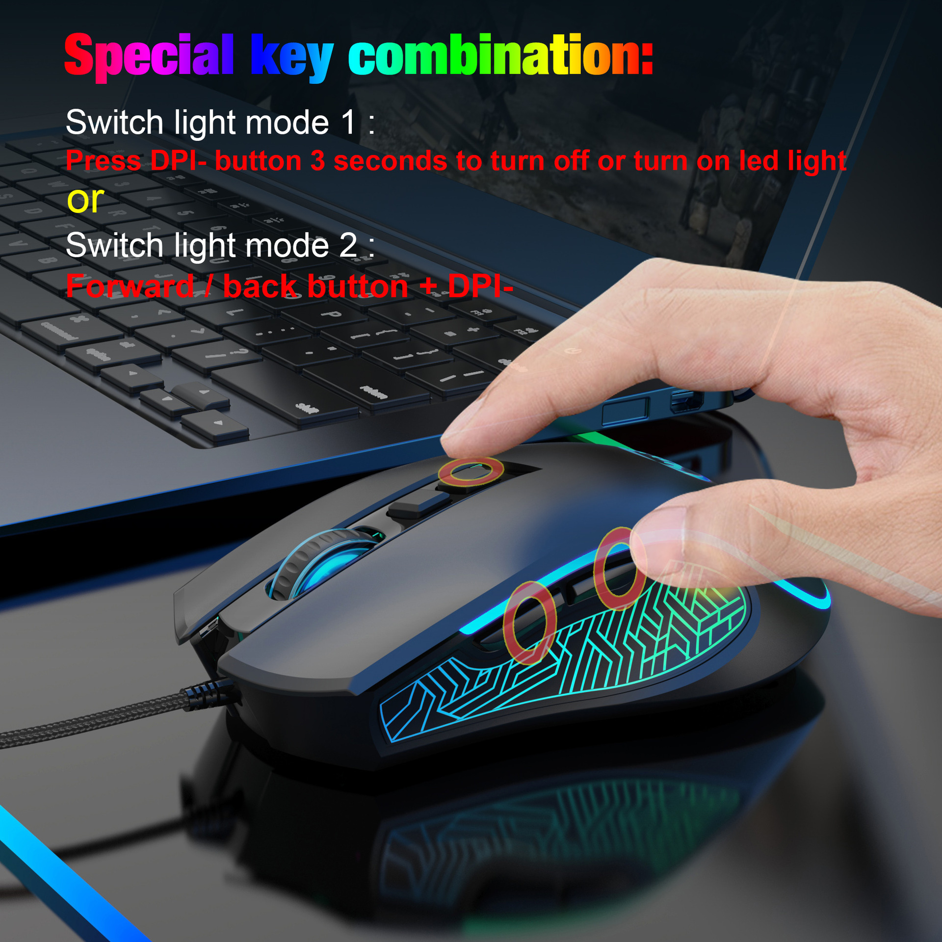 X100 Wired Gaming Mouse - Image 4