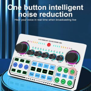 X50 Live Sound Card Bluetooth-Compatible Live Broadcast Audio Mixer